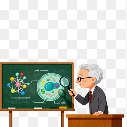 快图网原创手绘老师在讲台上讲课