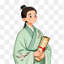 快图网原创手绘古代书生