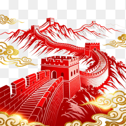 快图网原创手绘长城