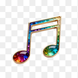 快图网原创立体钻石音符