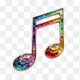 快图网原创立体钻石音符