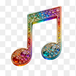 快图网原创立体钻石音符