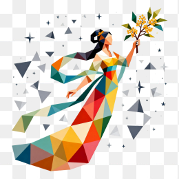 快图网原创手绘马赛克嫦娥