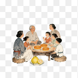 快图网原创手绘过中秋