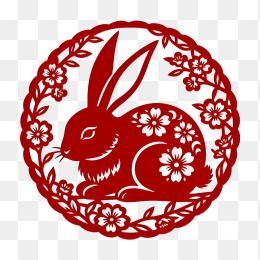 快图网原创中秋兔子剪纸