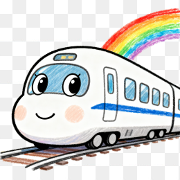 手绘卡通卡通可爱火车