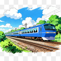 手绘卡通火车