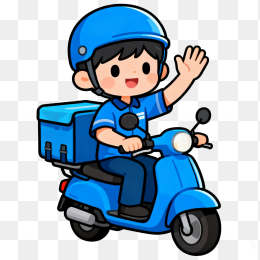 快图网原创卡通外卖骑手