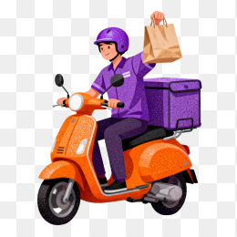 快图网原创卡通外卖骑手