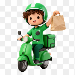 快图网原创卡通外卖骑手