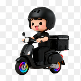 快图网原创卡通外卖骑手