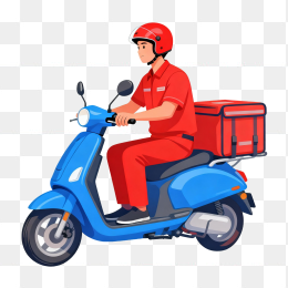 快图网原创卡通外卖骑手
