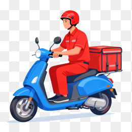 快图网原创卡通外卖骑手