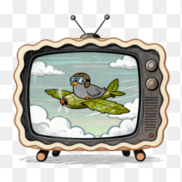 复古手绘电视机