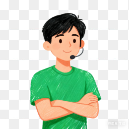 卡通在线客服人物