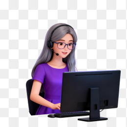 卡通在线客服人物