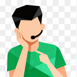 卡通在线客服人物