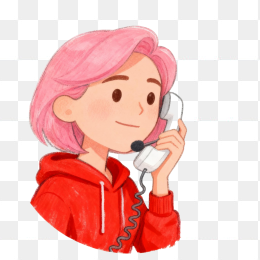 卡通在线电话客服人物