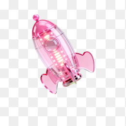 卡通透明3D火箭