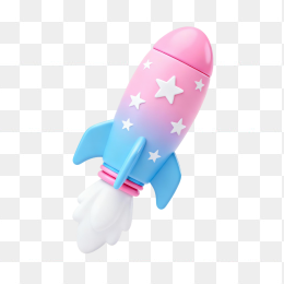 卡通3D火箭