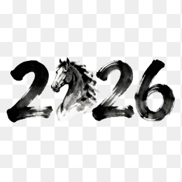 快图网原创创意2026马年毛笔字