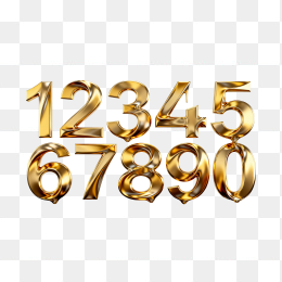 快图网原创立体金属字1到0