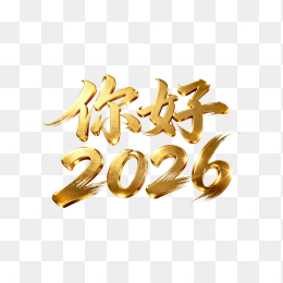 快图网原创立体你好2026黄金字体