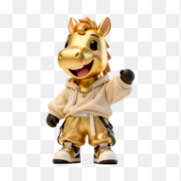 快图网独家原创3D渲染金马IP吉祥物