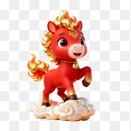 快图网原创3D红色马年元素