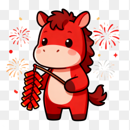 快图网原创马年卡通马元素