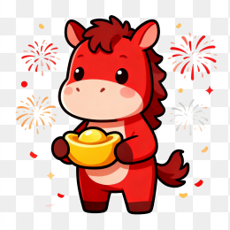 快图网原创卡通马年元素