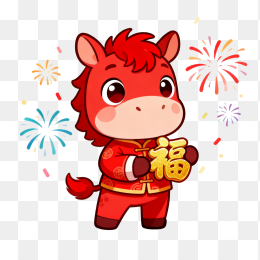 快图网原创马年春节福字元素