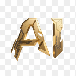 快图网原创金色立体科技AI字体