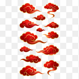 快图网原创红色祥云合集