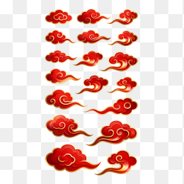 快图网原创红色祥云合集