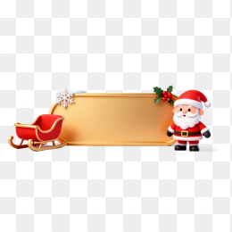 快图网原创圣诞节圣诞老人金色边框