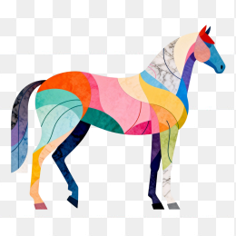 快图网原创彩色艺术手绘马