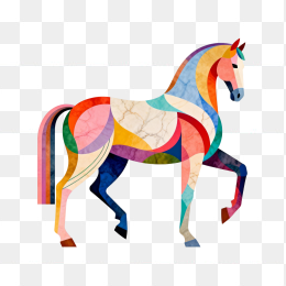 快图网原创彩色马