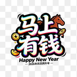 快图网原创马上有钱创意字体设计