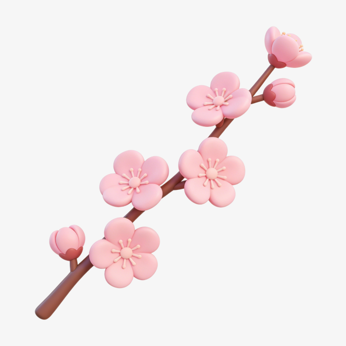 樱花穿搭主题手绘贴纸