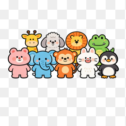 可爱动物手绘卡通原创