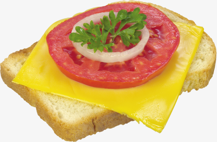 面包西红柿芝士素材免抠图