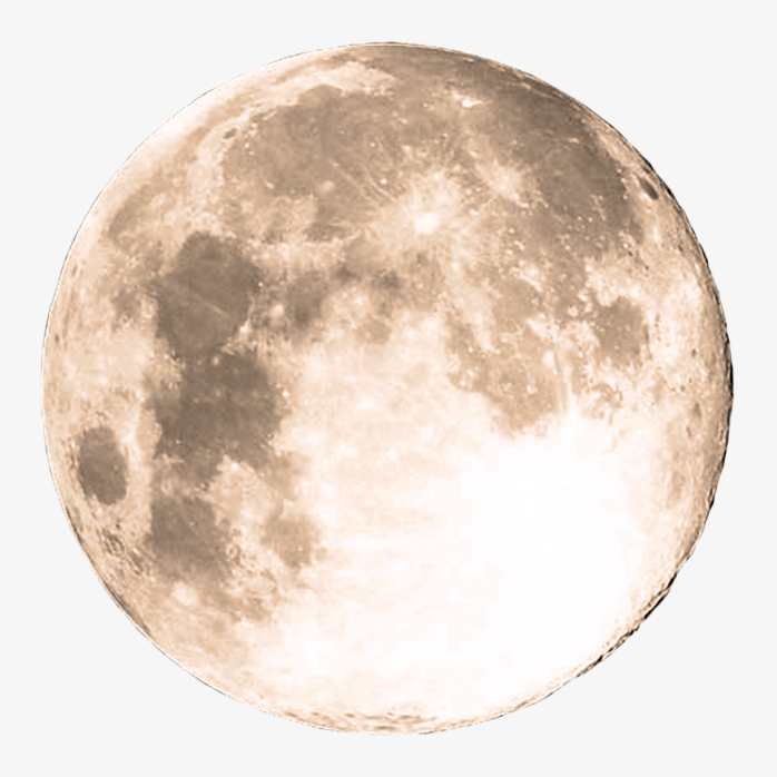 月亮灰白透明免抠图素材