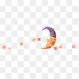 月牙卡通星星帽子图形免抠图素材