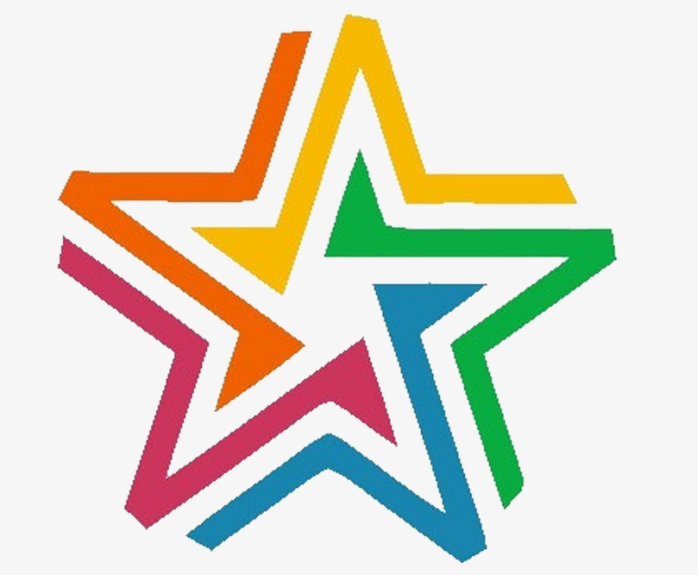 彩色五角星形logo