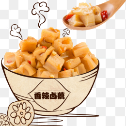 香辣藕海报素材