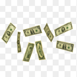 钞票飘散免抠图