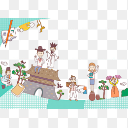 卡通人物学习场景