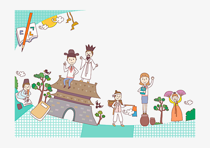 卡通人物学习场景
