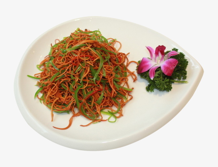 虫草花美食俯视